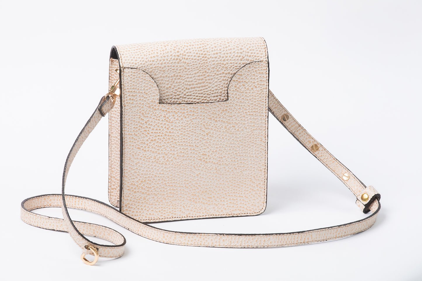 Patty - Ivory & Gold Crossbody Bag