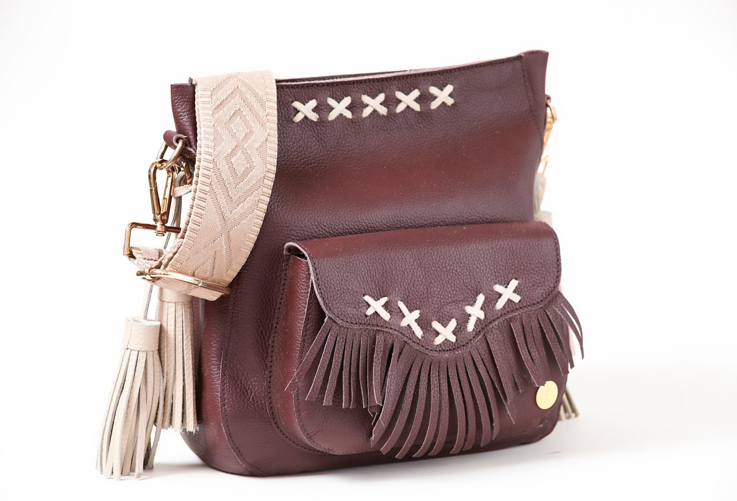 Maria X - Burgundy Crossbody Bag