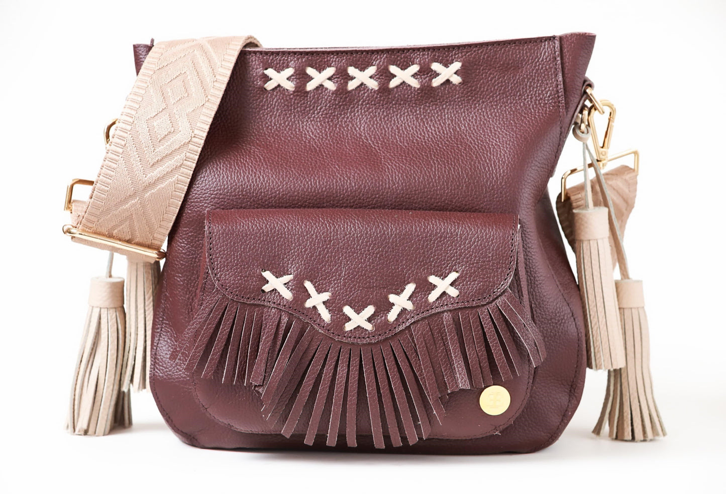 Maria X - Burgundy Crossbody Bag