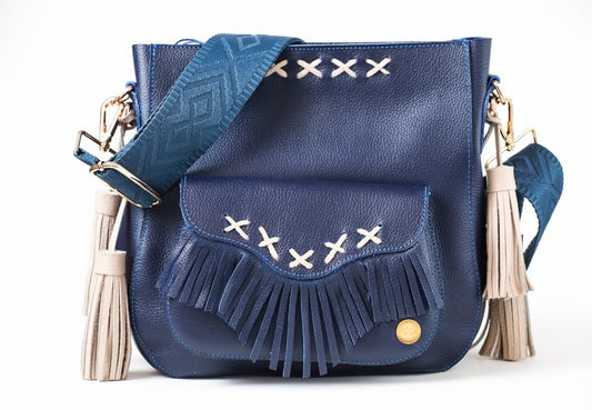 Maria X - Navy Blue Crossbody Bag