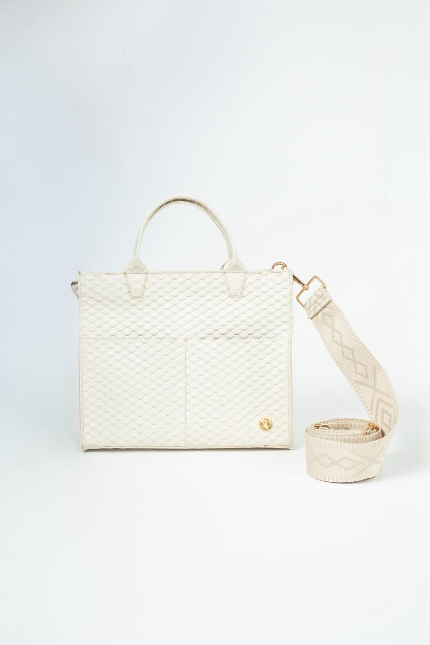 Sienna Mini Gold – Beige Handle Tote