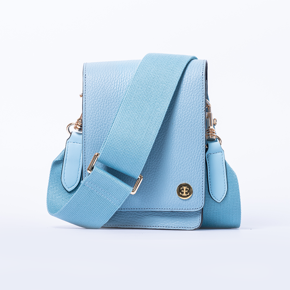 Baby blue cross body einseitig bag