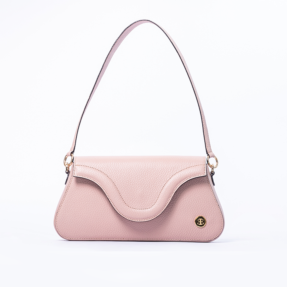 Amelia - Rose Shoulder Bag- Eva Innocenti - Leather Luxury Bags. Handmade in El Salvador.