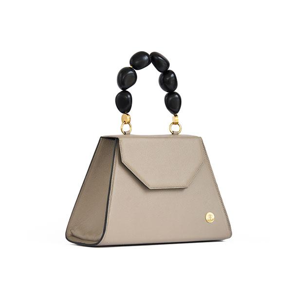 Emilia - Taupe Top Handle Bag