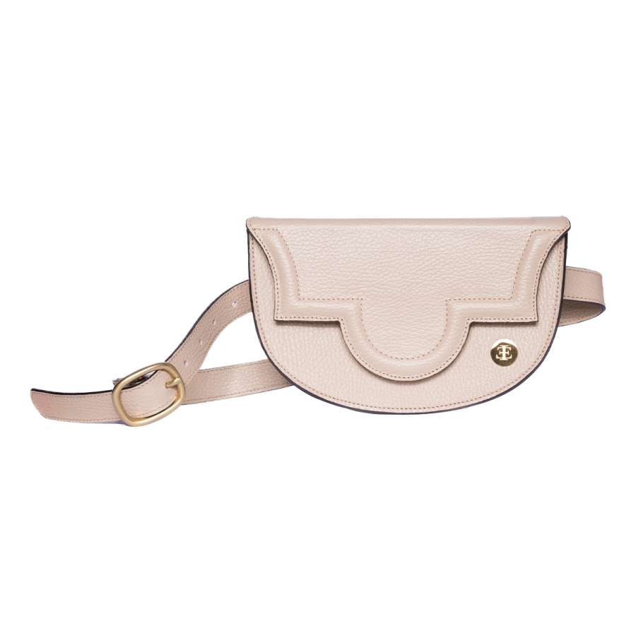FIFI - Nude Belt Bag- Eva Innocenti - Leather Luxury Bags. Handmade in El Salvador.