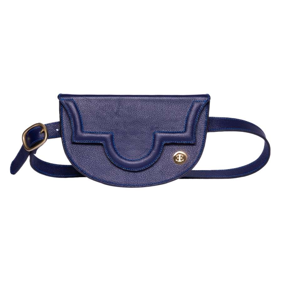 FIFI - Blue Belt Bag- Eva Innocenti - Leather Luxury Bags. Handmade in El Salvador.