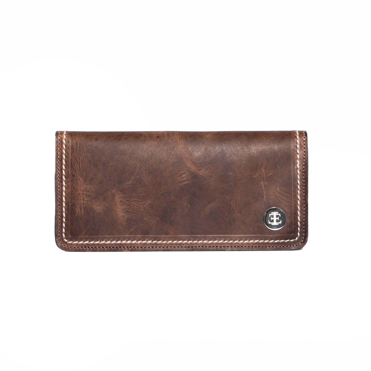 Men Large Wallet - Chocolate Small Leather Goods- Eva Innocenti - Leather Luxury Bags. Handmade in El Salvador.