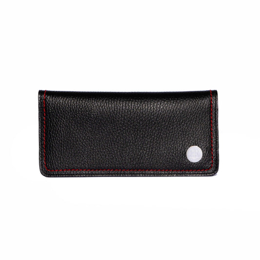Men Large Wallet - Black Small Leather Goods- Eva Innocenti - Leather Luxury Bags. Handmade in El Salvador.