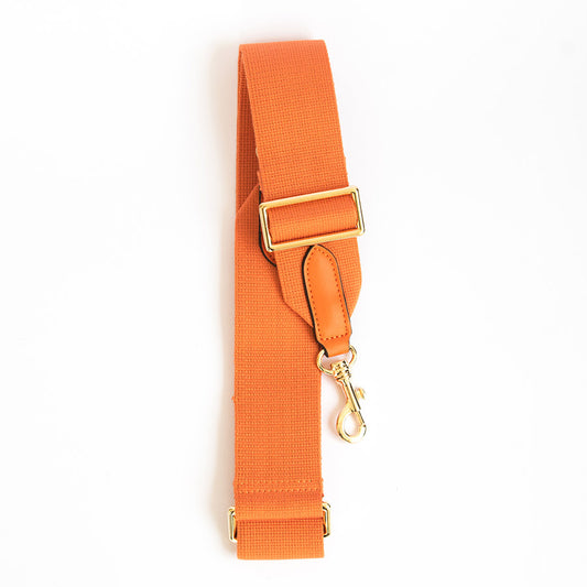 Orange Solid - Strap- Eva Innocenti - Leather Luxury Bags. Handmade in El Salvador.