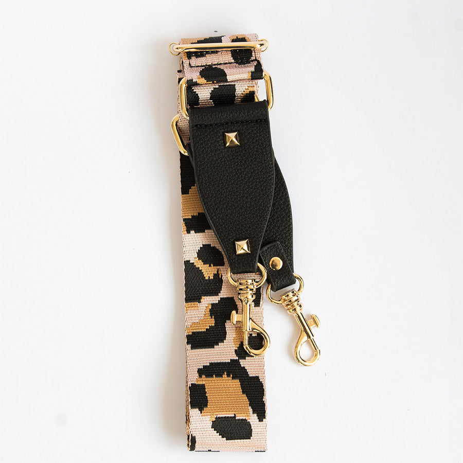 Rose Leopard - Strap- Eva Innocenti - Leather Luxury Bags. Handmade in El Salvador.
