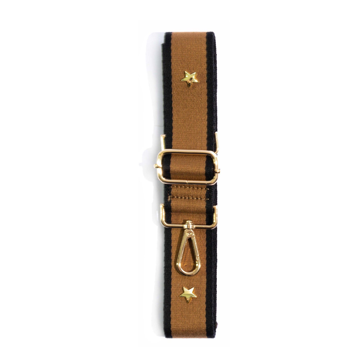 Camel Black - Stars Strap- Eva Innocenti - Leather Luxury Bags. Handmade in El Salvador.