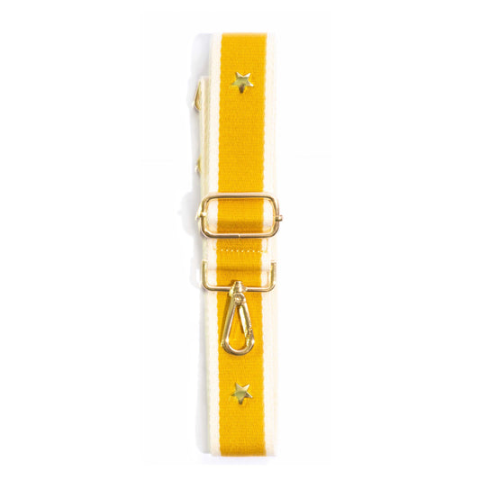 Yellow - Stars Strap- Eva Innocenti - Leather Luxury Bags. Handmade in El Salvador.