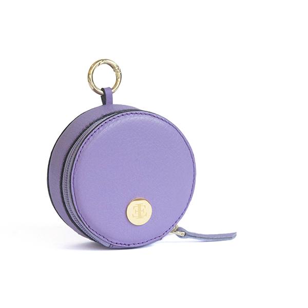Bag Charm Lavander Small Leather Goods- Eva Innocenti Leather