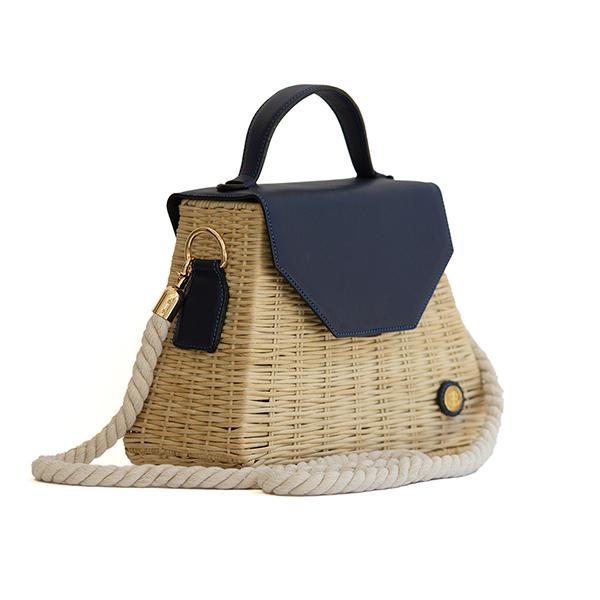 Emma Basket - Black Top Handle Bag