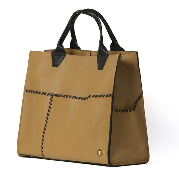 Sienna Travel – Camel Black Handle Tote