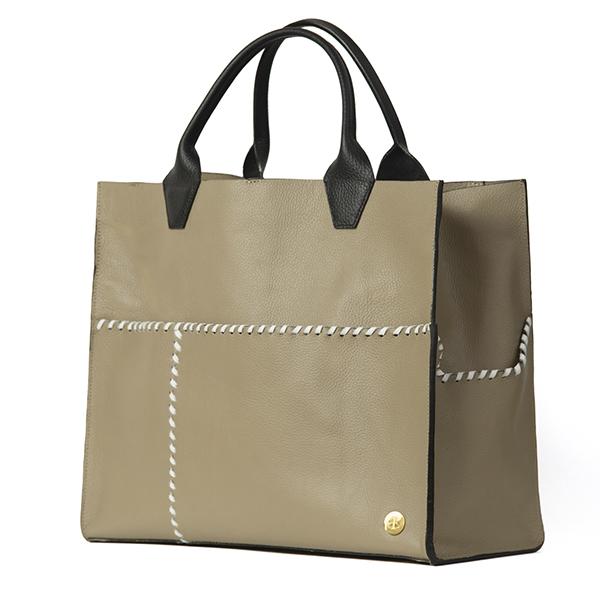 Sienna Travel – Taupe Black Handle Tote