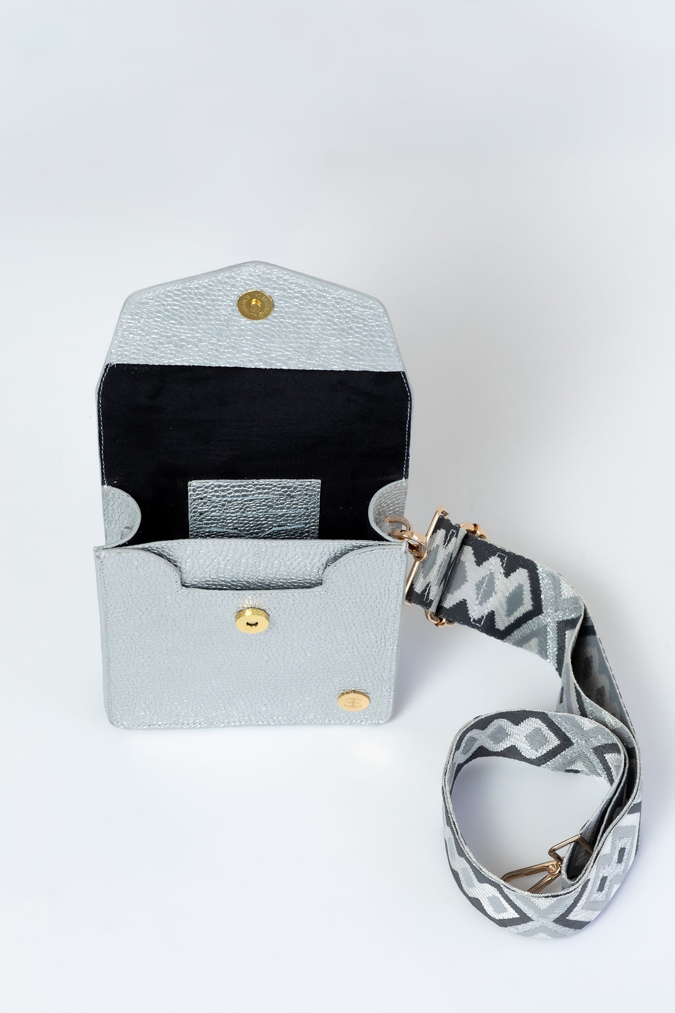Patty - Metallic Leather Crossbody Bag