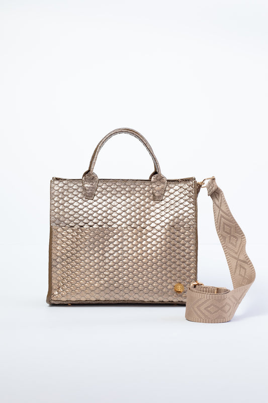 Sienna Mini Bronze Handle Tote