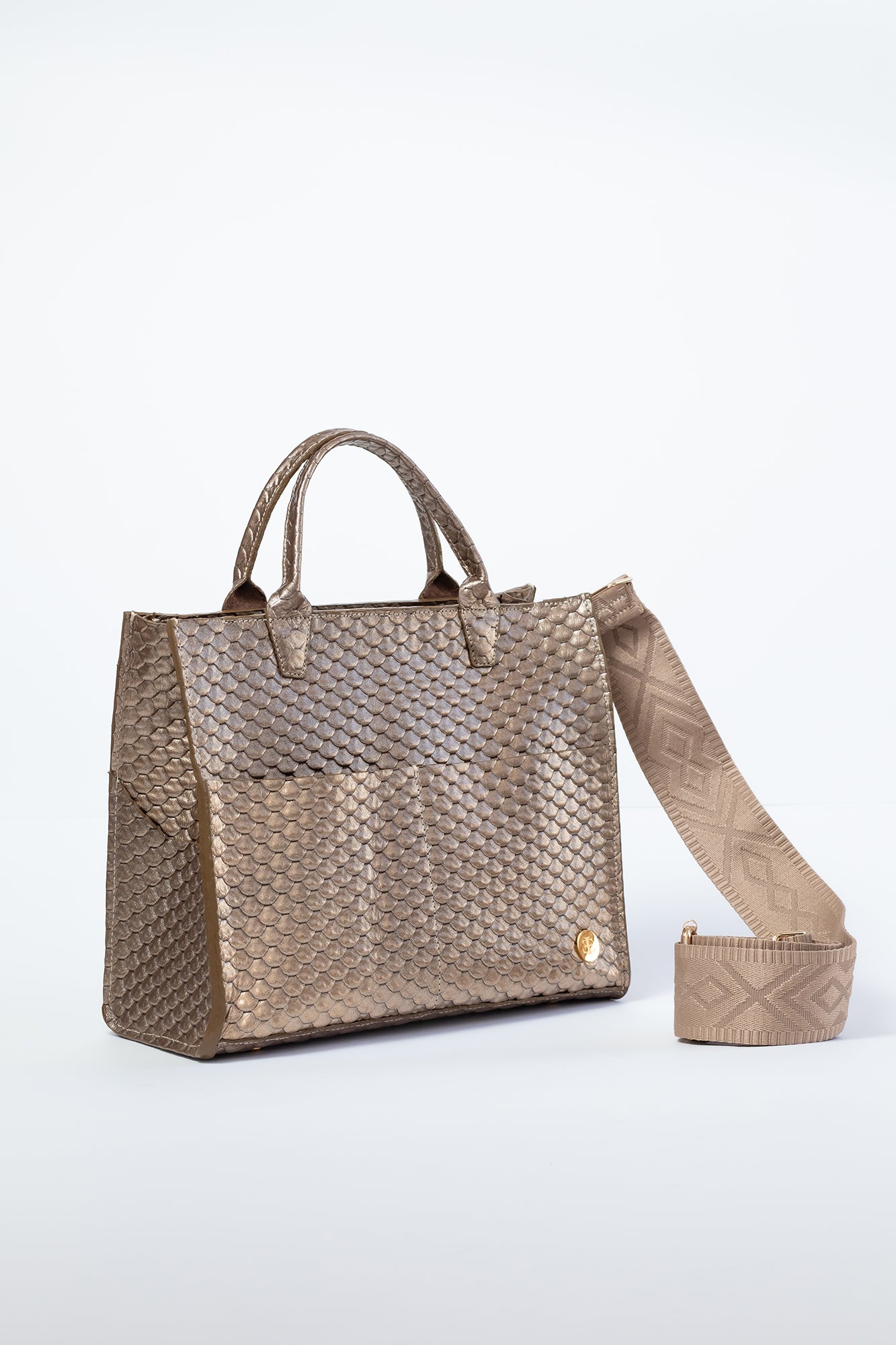 Sienna Mini Bronze Handle Tote