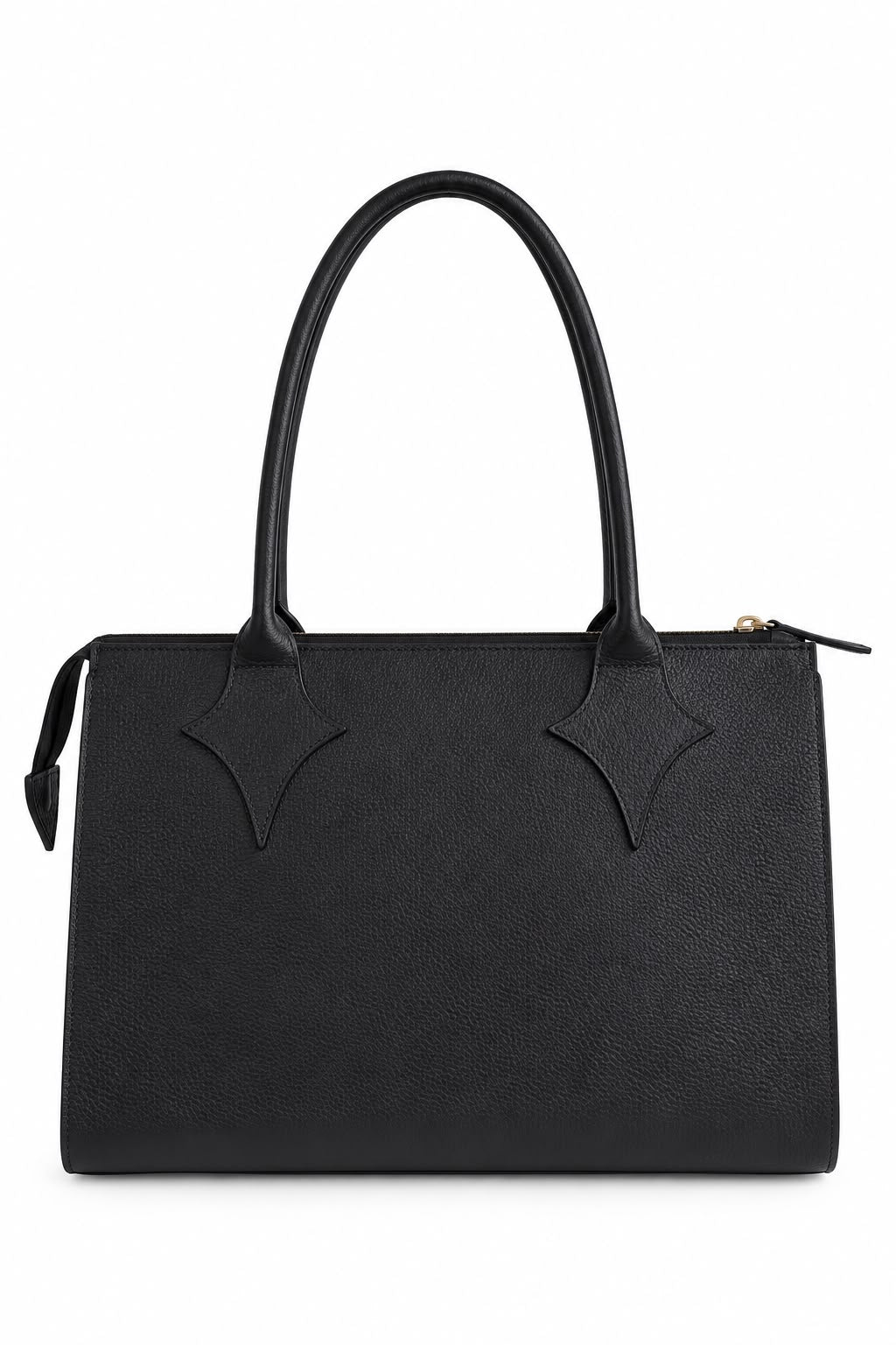 Grace - Black Leather Tote Bag