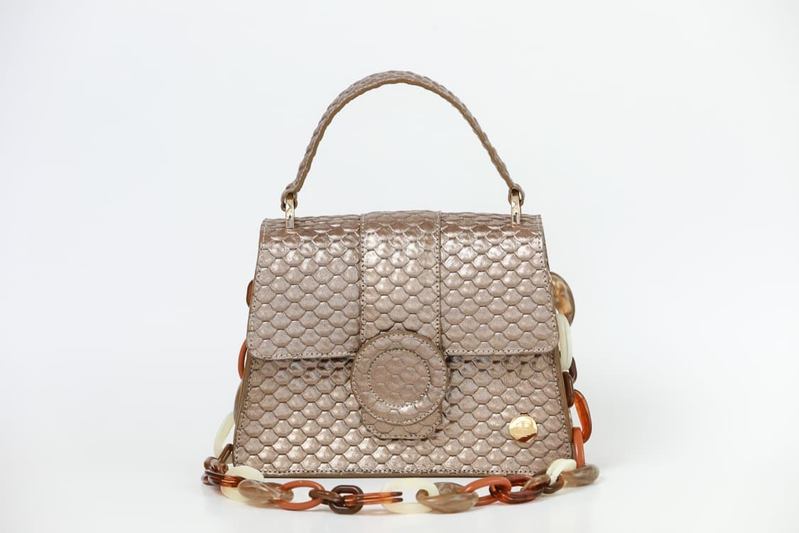 Sol - Bronze Top Handle Bag