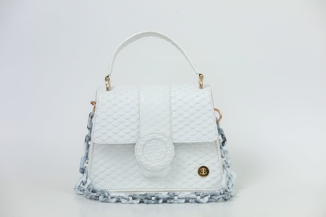 Sol - White Top Handle Bag
