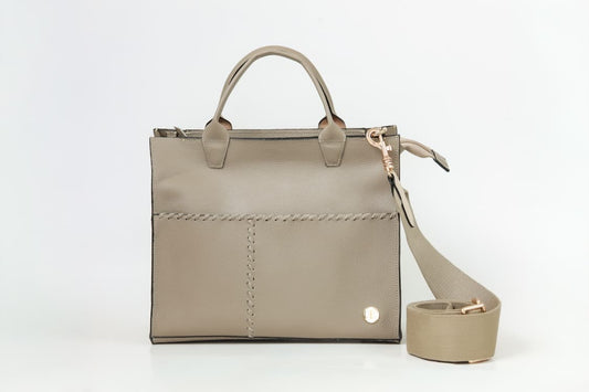 Sienna Mini Taupe - Taupe Handle Tote