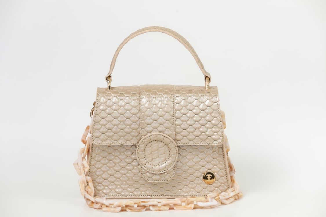 Sol - Gold Top Handle Bag