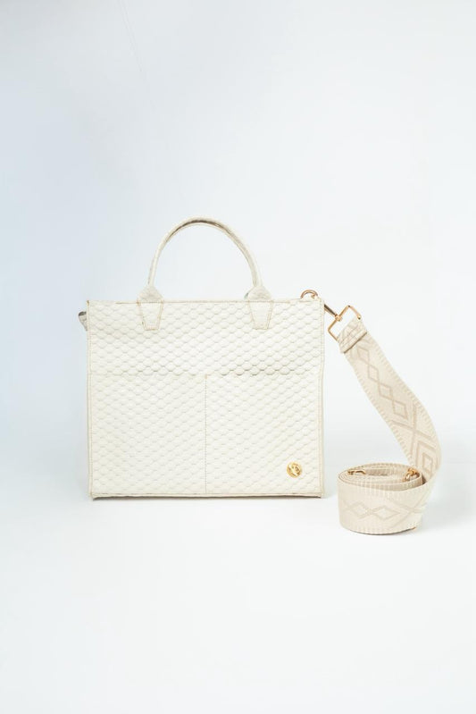 Sienna Mini Gold – Beige Handle Tote