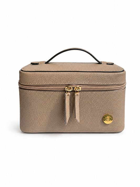 MIA Leather Makeup Bag - Taupe