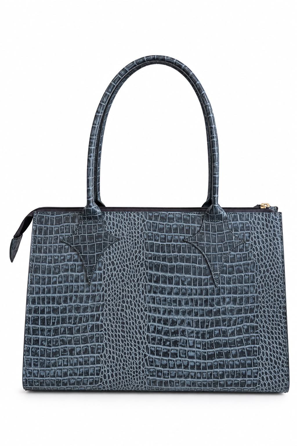 Grace - Navy Blue Croc Leather Bag