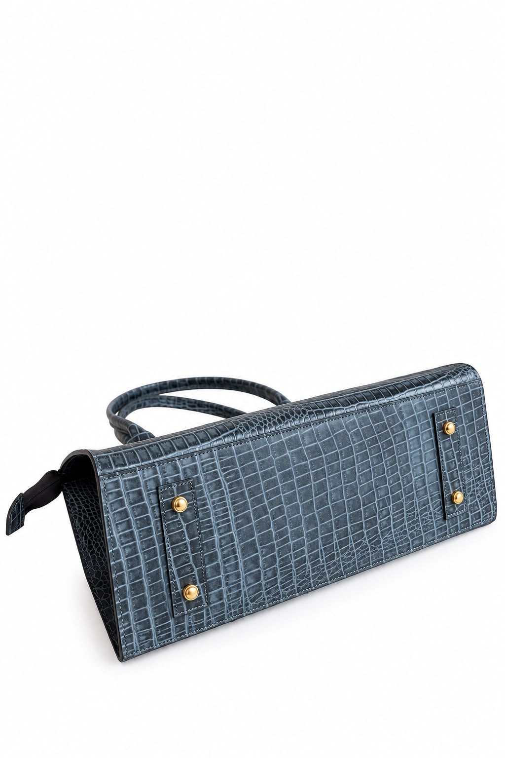 Grace - Navy Blue Croc Leather Bag