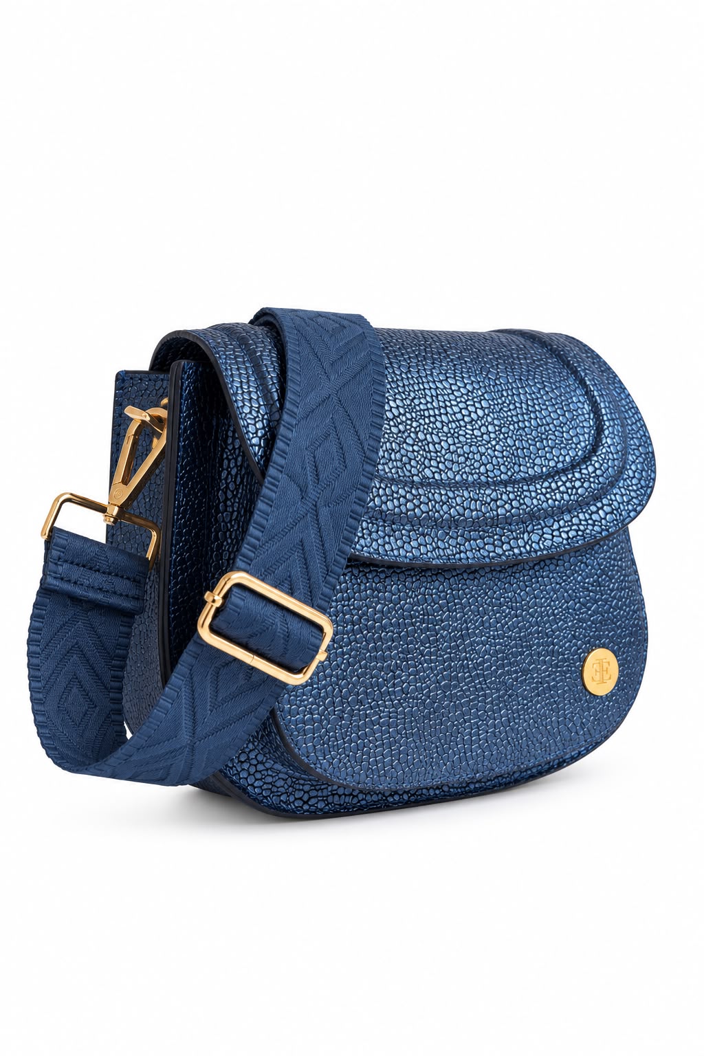 Monica Crossbody Bag - Metallic Blue