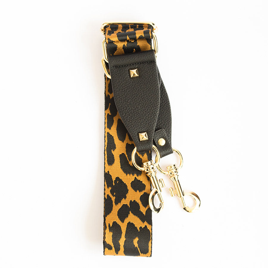 Camel Leopard - Strap- Eva Innocenti - Leather Luxury Bags. Handmade in El Salvador.