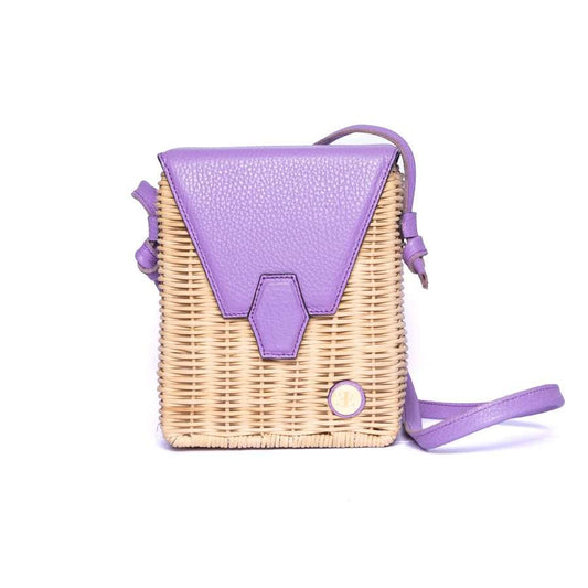 PAU – Lavender Basket Bag- Eva Innocenti - Leather Luxury Bags. Handmade in El Salvador.
