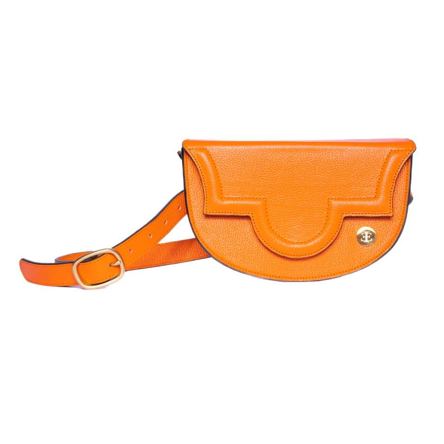 FIFI - Orange Belt Bag- Eva Innocenti - Leather Luxury Bags. Handmade in El Salvador.