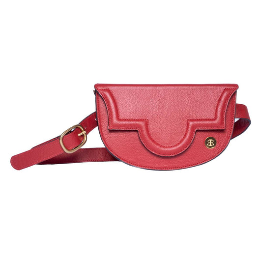 FIFI - Red Belt Bag- Eva Innocenti - Leather Luxury Bags. Handmade in El Salvador.