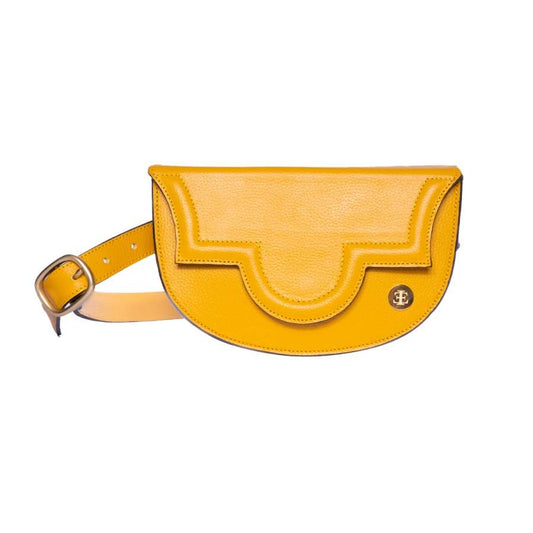 FIFI - Yellow Belt Bag- Eva Innocenti - Leather Luxury Bags. Handmade in El Salvador.