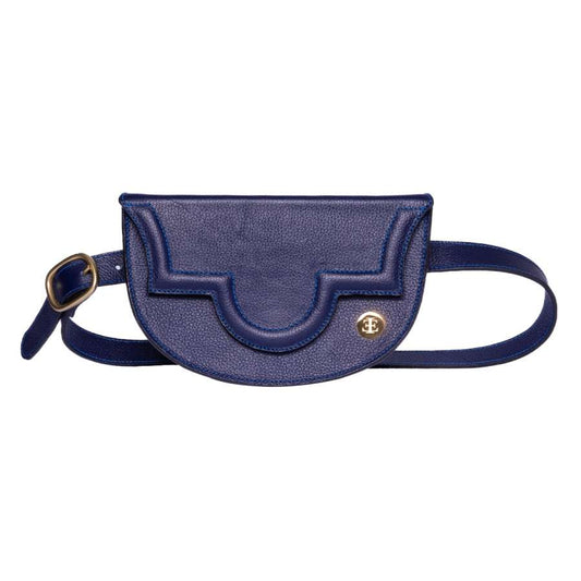 FIFI - Blue Belt Bag- Eva Innocenti - Leather Luxury Bags. Handmade in El Salvador.