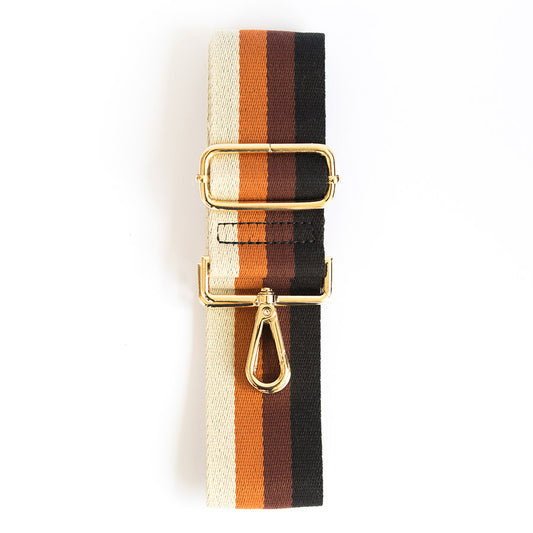 Four Stripe Orange - Strap- Eva Innocenti - Leather Luxury Bags. Handmade in El Salvador.