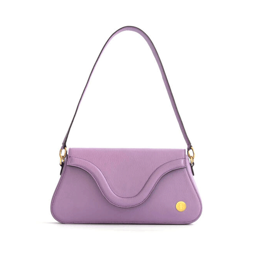 Amelia - Lavender Shoulder Bag- Eva Innocenti - Leather Luxury Bags. Handmade in El Salvador.