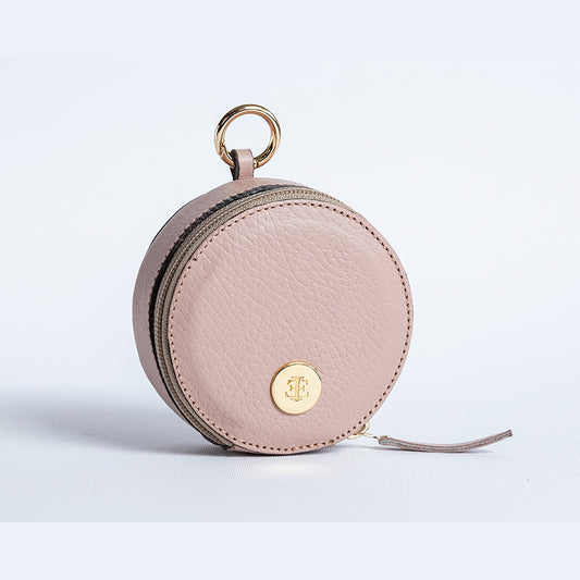 Bag Charm - Rose Small Leather Goods- Eva Innocenti - Leather Luxury Bags. Handmade in El Salvador.