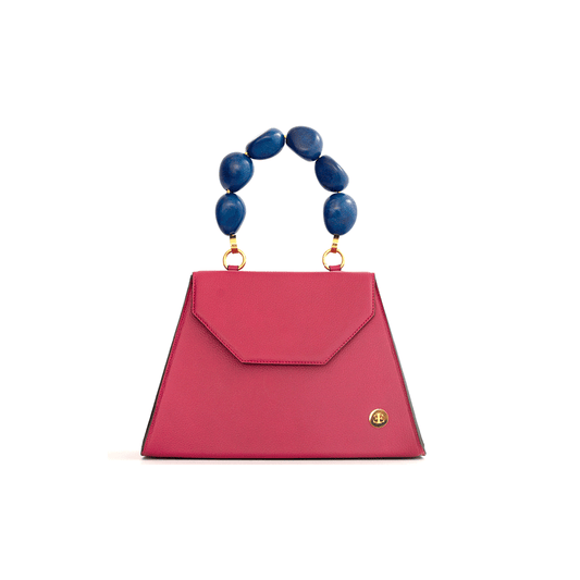 Emilia – Fucsia Top Handle Bag- Eva Innocenti - Leather Luxury Bags. Handmade in El Salvador.