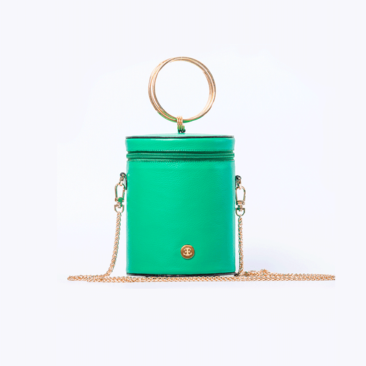 Isabella - Green Top Handle Bag- Eva Innocenti - Leather Luxury Bags. Handmade in El Salvador.
