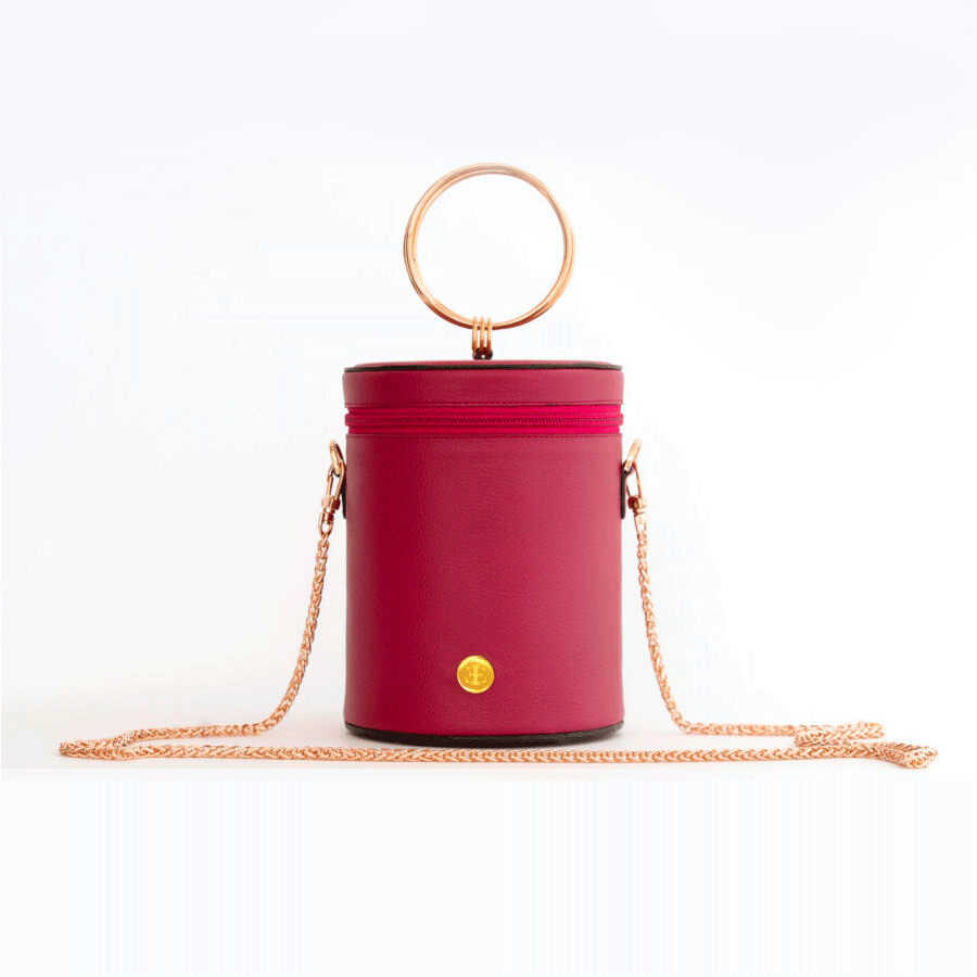 Isabella - Fucsia Top Handle Bag- Eva Innocenti - Leather Luxury Bags. Handmade in El Salvador.