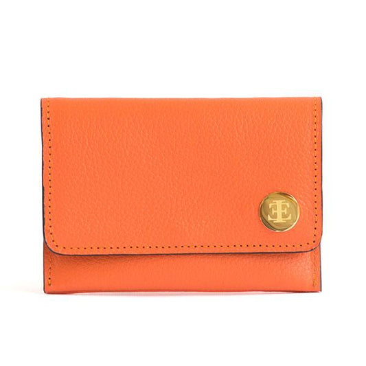 Card Holders - Orange Small Leather Goods- Eva Innocenti - Leather Luxury Bags. Handmade in El Salvador.